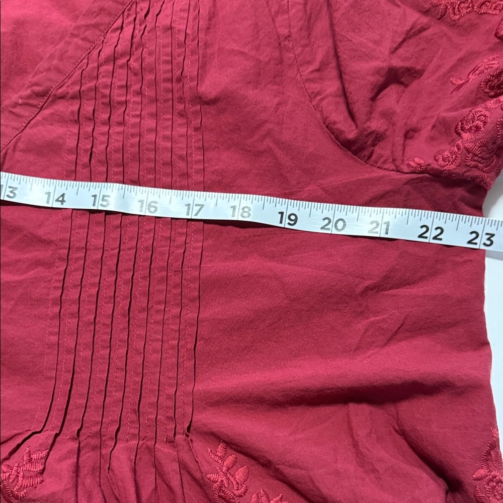 Soft Surroundings Trella Intricate Eyelet Burgundy Lace Women's Tunic Cotton XL - Picture 12 of 14